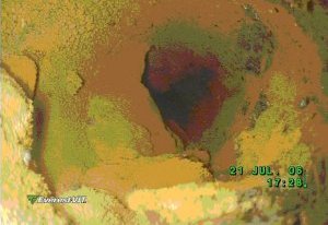 Ablagerungen in Wasserleitung – Video-Endoskopie