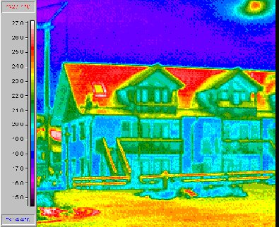 Thermographieaufnahme Gebäude